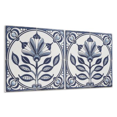 Panneau Décoratif Mural Wallfluent 100x50 cm Motif Avec Des Feuilles Et Des Cœurs 1 pièce