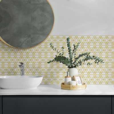 Panneau Décoratif Mural Wallfluent 50x50 cm Géométrie En Formes Régulières 4 pièces