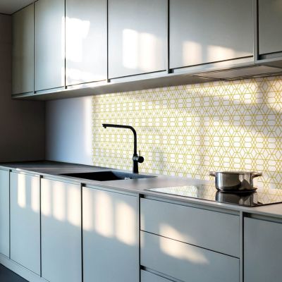 Panneau Décoratif Mural Wallfluent 50x50 cm Géométrie En Formes Régulières 4 pièces