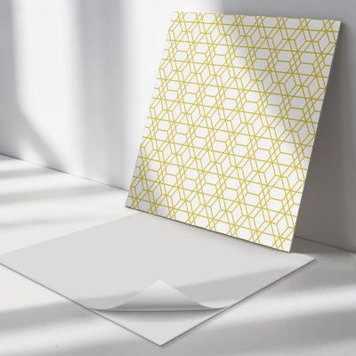 Panneau Décoratif Mural Wallfluent 50x50 cm Géométrie En Formes Régulières 4 pièces