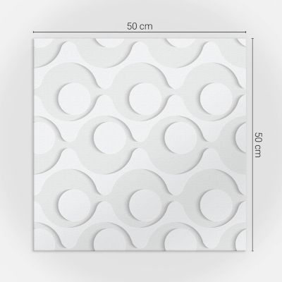 Panneau Décoratif Wallfluent 50x50 cm Motif Abstrait Avec Des Cercles 4 pièces