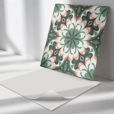 Panneau Décoratif Wallfluent 50x50 cm Motif Végétal Élégant 4 pièces