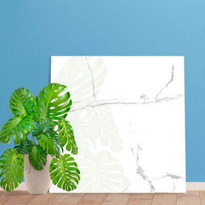 Panneau d'habillage pour bâti,support WC suspendu, 1200x1200x4 mm, finition Marbre Blanc, Modèle Mud KOBERT,IN
