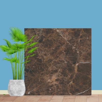 Panneau d'habillage pour bâti,support WC suspendu, 1200x1200x4 mm, finition Marbre Marron, Modèle Emperador KOBERT,IN