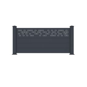 Panneau de clôture 1,9m ADULA H.90cm aluminium Gris