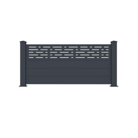 Panneau de clôture 1,9m ARLBERG H.90cm aluminium Gris