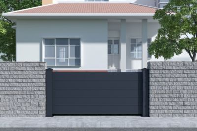 Panneau de clôture 1,9m NIESEN H.90cm aluminium Gris