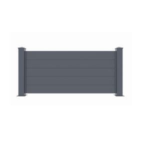 Panneau de clôture 1,9m NIESEN H.90cm aluminium gris