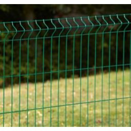 Panneau de clôture grillagée gris Blooma Louga vert 198,5 x h.193 cm