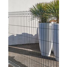 Panneau de clôture grillagée Blooma Louga gris 198,5 x h.193 cm
