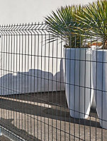Panneau de clôture grillagée Blooma Louga gris 200 x h.193 cm