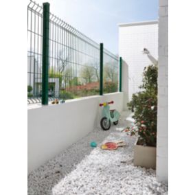 Panneau de clôture grillagée Blooma Louga vert 198,5 x h.63 cm