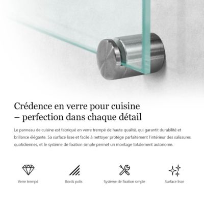 Panneau Décoratif Pour Cuisine TULUP - Verre 125x50 Cm - Motif Cascade Paysage - Vert - Style Moderne - Neuf