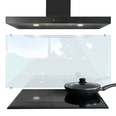 Panneau de cuisine Lacobel Tulup 100x50 cm protection transparente en verre trempé avec fixations