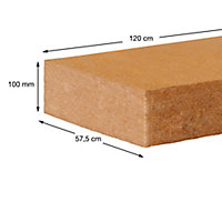 Panneau de fibre de bois Soprema 122 x 57,5 cm ep. 100 mm R. 2,6 mÂ²K/W (vendu par lot 4 panneaux)
