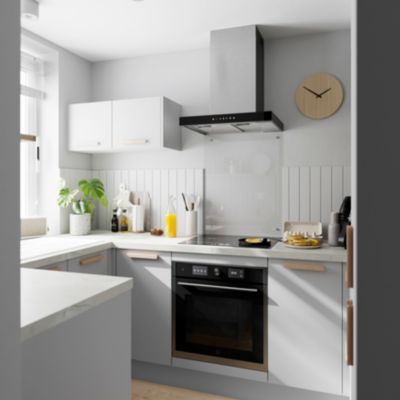 Panneau de finition îlot Goodhome Balsamita gris H. 89 cm x l. 200 cm x Ep. 18 mm