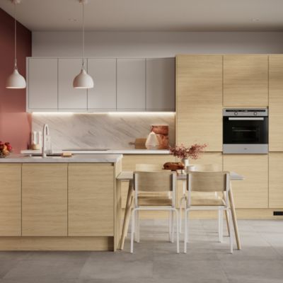 Panneau de finition îlot GoodHome Garcinia blanc mat H. 89 cm x l. 200 cm x Ép. 16mm