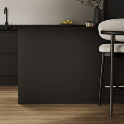 Panneau de finition îlot Goodhome Stevia noir H. 89 cm x l. 200 cm x Ep. 18 mm