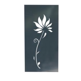 Panneau de jardin Alba aspect acier gris anthracite 100X60cm Idéal Garden