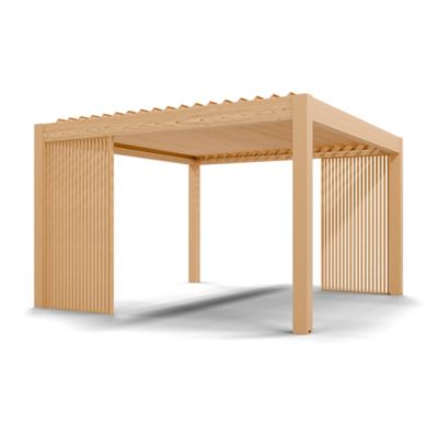 Panneau décoratif 4 pour pergola chêne clair H.225 x l.120 cm 4ALU