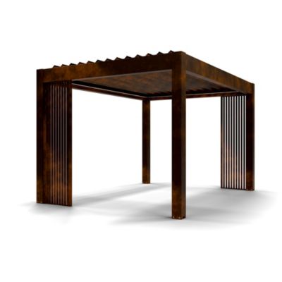 Panneau décoratif 5 pour pergola coloris rouille H.225 x l.60 cm 4ALU