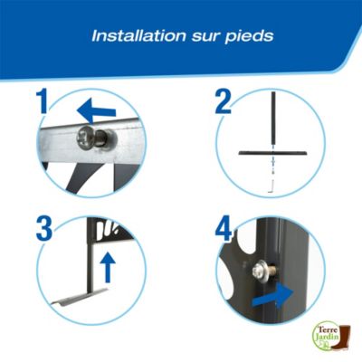 Panneau decoratif exterieur metal 160 x 60 CM gris