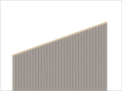 Panneau décoratif fraisé beige L.280 x l.60 x ép.1,5 cm, Serval