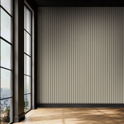 Panneau décoratif fraisé beige L.280 x l.60 x ép.1,5 cm, Serval