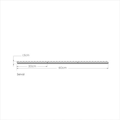 Panneau décoratif fraisé bleu L.280 x l.60 x ép.1,5 cm, Serval