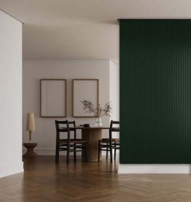 Panneau décoratif fraisé vert foncé L.280 x l.60 x ép.1,5 cm, Serval