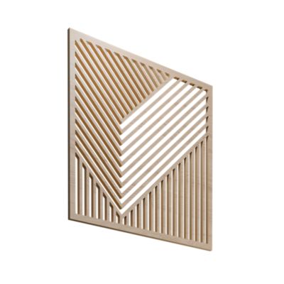 Panneau décoratif mural Lise effet bois clair L.60 x l.60 x ép.1cm 3pcs