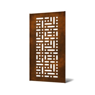 Panneau décoratif vertical pour pergola Vali l.120 x h.225 cm coloris rouille