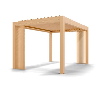 Panneau décoratif vertical pour pergola Vali l.60 x h.225 cm coloris chêne clair