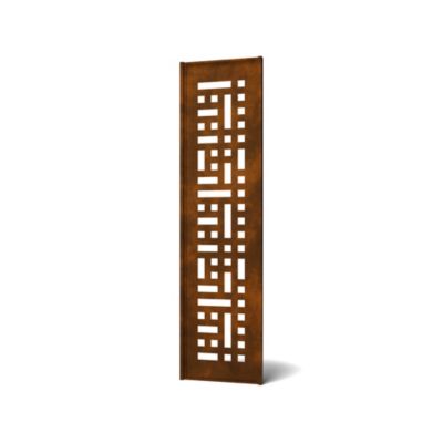 Panneau décoratif vertical pour pergola Vali l.60 x h.225 cm coloris rouille