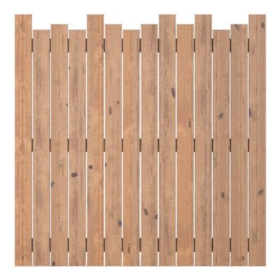Panneau déstructuré de clôture en bois traité, marron, L.180 x H.180 cm, Kauri