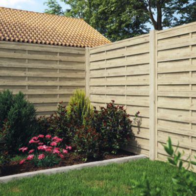 Panneau droit bois vert 25 mm 180 x h.180 cm