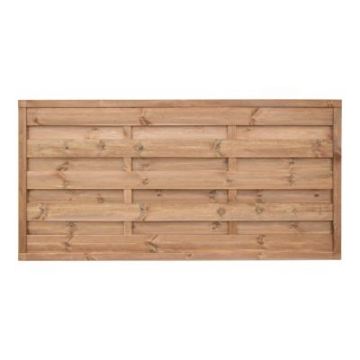 Panneau droit de clôture Arve 2 en bois traité marron ép.30 mm L. 180 x H.90 cm