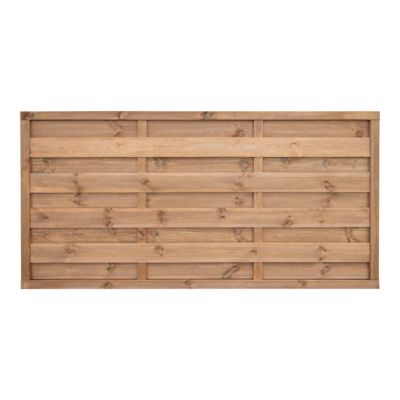Panneau droit de clôture Arve 2 en bois traité marron ép.30 mm L. 180 x H.90 cm