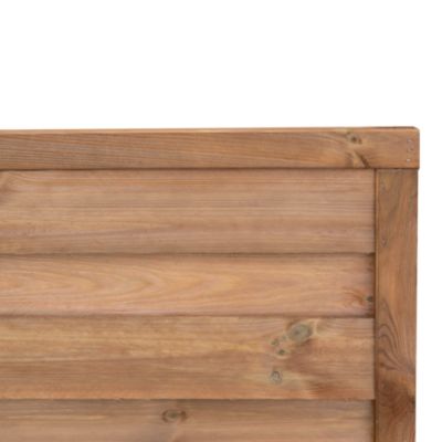 Panneau droit de clôture Arve 2 en bois traité marron ép.30 mm L. 180 x H.90 cm