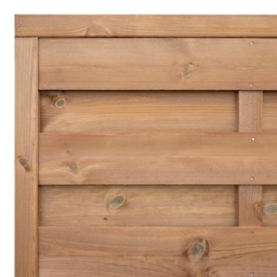 Panneau droit de clôture Arve 2 en bois traité marron ép.30 mm L. 90 x H.180 cm
