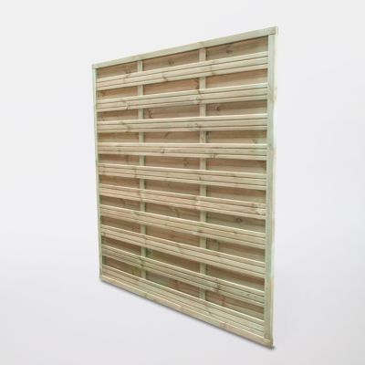 Panneau droit de clôture en bois traité ép.35 mm L.180 x H.180 cm, Douro