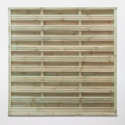 Panneau droit de clôture en bois traité ép.35 mm L.180 x H.180 cm, Douro
