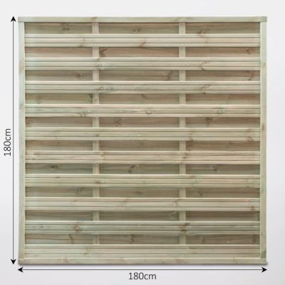 Panneau droit de clôture en bois traité ép.35 mm L.180 x H.180 cm, Douro