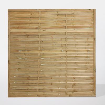 Panneau droit de clôture Khoper en bois traité ép.20 mm L. 180 x H.180 cm