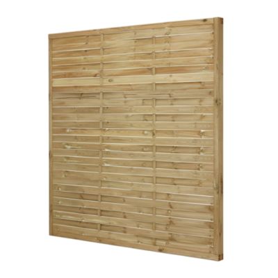 Panneau droit de clôture Khoper en bois traité ép.20 mm L. 180 x H.180 cm