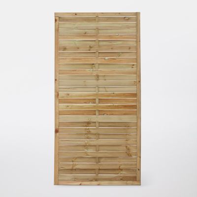 Panneau Brise-vent En Bois Pin Imprégné 90x180 Cm - Claustra Papillon - Pour Terrasse, Jardin