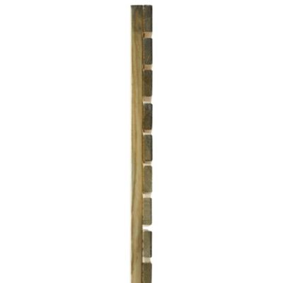 Panneau droit de clôture Venitien en bois traité L. 180 x H.180 cm