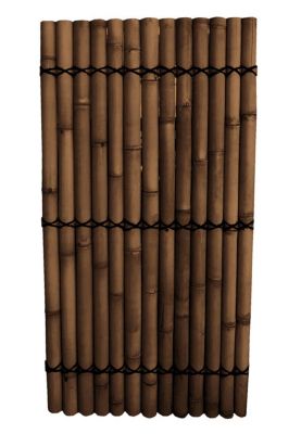 Panneau droit décoratif en demi-bambou brun/noir L. 90 x H.180 cm