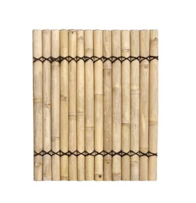 Panneau droit décoratif en demi-bambou naturel L. 100 x H.120 cm