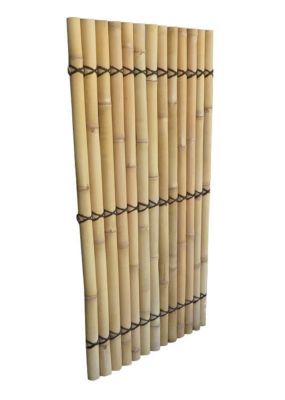 Panneau droit décoratif en demi-bambou naturel L.90 x H.180 cm